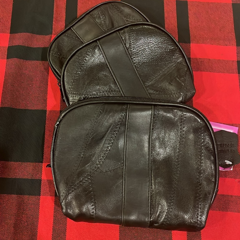 Embassy Buttery Soft 3 Nesting Bags black leather new wallet Giovanni Navarre